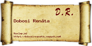 Dobosi Renáta névjegykártya