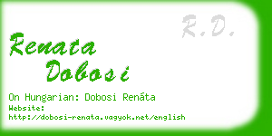 renata dobosi business card
